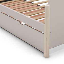 Cama nido, 198,5 x 105 x 68 cm, de madera en color crema | Colección Enola