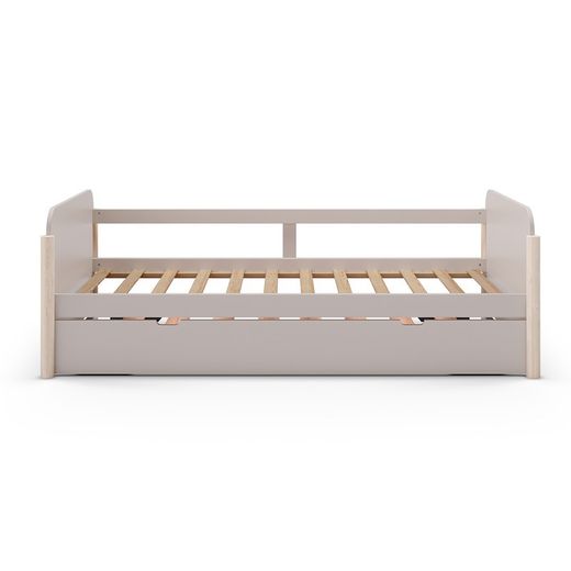 Cama nido, 198,5 x 105 x 68 cm, de madera en color crema | Colección Enola