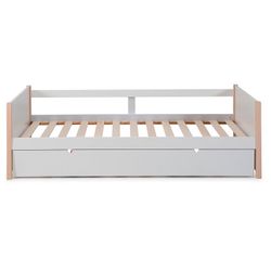 Cama nido, 200 x 98,5 x 62 cm, de madera en blanco  | Colección Kiara