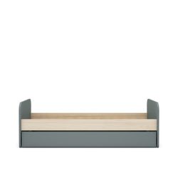 Cama nido, 205,4 x 102 x 65 cm, de madera de pino en verde y natural  | Colección Esteban