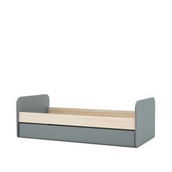 Cama nido, 205,4 x 102 x 65 cm, de madera de pino en verde y natural  | Colección Esteban