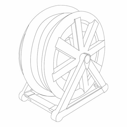 Schlauchwickler 38 mm mit 11 m Schlauch Kokido