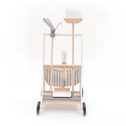 Carrito de limpieza Montessori Robincool para niños +1 año, madera ecológica