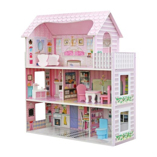 Casa delle bambole, 62 x 27 x 70 cm, in legno multicolore | Collezione Alba