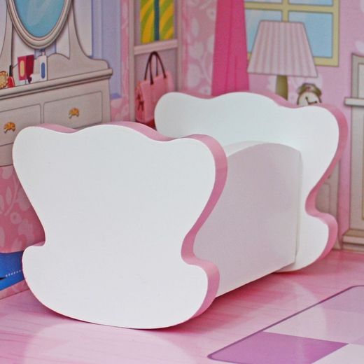 Casa delle bambole, 62 x 27 x 70 cm, in legno multicolore | Collezione Alba