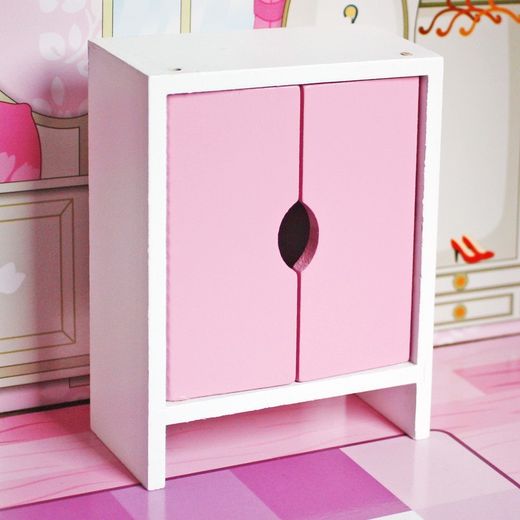 Casa delle bambole, 62 x 27 x 70 cm, in legno multicolore | Collezione Alba