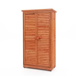 Garten-Schrank aus Holz Gardiun Emmy mit Klapptüren und Boden