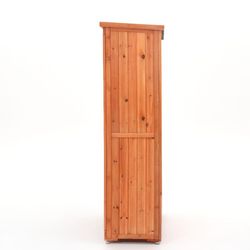 Garten-Schrank aus Holz Gardiun Emmy mit Klapptüren und Boden