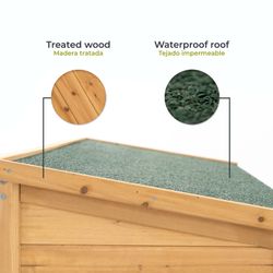 Caseta Armario Gardiun Sundy 140x52x162 cm en Madera Maciza para Exterior - Almacenamiento Resistente y Duradero al Aire Libre