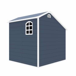 Caseta de Jardín en Resina Gardiun Sylvana A 3,92 m² con Leñero Exterior - 204x192x204 cm, Color Antracita, Resistente y Estética para tu Espacio Exterior