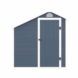Caseta de Jardín en Resina Gardiun Sylvana A 3,92 m² con Leñero Exterior - 204x192x204 cm, Color Antracita, Resistente y Estética para tu Espacio Exterior
