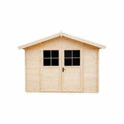 Caseta de Madera Machihembrada Gardiun Petrov 9 m² - 316x318x253 cm, Exterior con Cubierta Asfáltica, Diseño Robusto y Resistente para Jardín