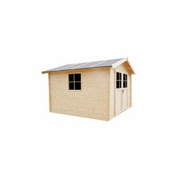 Caseta de Madera Machihembrada Gardiun Petrov 9 m² - 316x318x253 cm, Exterior con Cubierta Asfáltica, Diseño Robusto y Resistente para Jardín