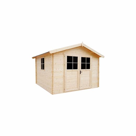 Caseta de Madera Machihembrada Gardiun Petrov 9 m² - 316x318x253 cm, Exterior con Cubierta Asfáltica, Diseño Robusto y Resistente para Jardín