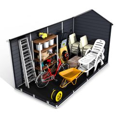Resinenshütte Gardiun Zoe C 6,99 m² mit Boden und Doppeltür