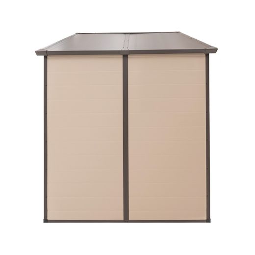 Caseta de resina Alessia A 3,57 m² con suelo y ventanas beige