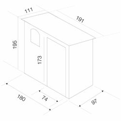 Caseta de Resina Gardiun Flat Roof 2,12 m² (191x111x195 cm) en Gris Antracita – Diseño Moderno y Resistente para Exterior