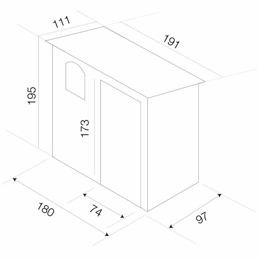 Caseta de Resina Gardiun Flat Roof 2,12 m² (191x111x195 cm) en Gris Antracita – Diseño Moderno y Resistente para Exterior