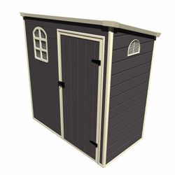 Caseta de Resina Gardiun Flat Roof 2,12 m² (191x111x195 cm) en Gris Antracita – Diseño Moderno y Resistente para Exterior