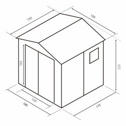 Caseta de Resina Gardiun Isabella Crudo/Marrón 3,57 m² Exterior 188x190x225 cm – Elegante y Resistente para Mascotas