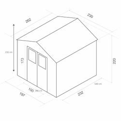Caseta de Resina Gardiun Tuscany Evo 240 - 6 m², 230x262x220 cm, Color Blanco/Beige, Diseño Elegante y Resistente para Jardín