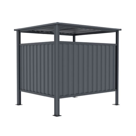 Caseta Metálica Cobertizo Gardiun Samara 3,60 m² en Acero Galvanizado 0.40 mm – Garaje para Moto, Bicicletas y Cubos de Basura, Resistente y Duradero