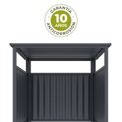 Caseta Metálica Cobertizo Gardiun Samara 3,60 m² en Acero Galvanizado 0.40 mm – Garaje para Moto, Bicicletas y Cubos de Basura, Resistente y Duradero