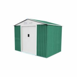 Caseta Metálica Exterior Gardiun Cambridge 4,72 m² - 261x181x198 cm en Acero Galvanizado, Color Verde, Ideal para Jardín y Espacios al Aire Libre