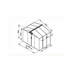 Caseta Metálica Exterior Gardiun Cambridge 4,72 m² - 261x181x198 cm en Acero Galvanizado, Color Verde, Ideal para Jardín y Espacios al Aire Libre