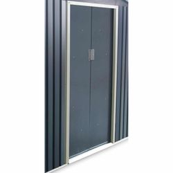 Caseta Metálica Exterior Gardiun Chester 4,25 m² - 193x220x214 cm, Acero Galvanizado, Color Gris Antracita, Resistente y Duradera para Jardín