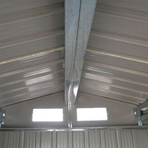 Caseta Metálica Exterior Gardiun Yorkshire 2,43 m² - 121x201x190 cm en Acero Galvanizado, Color Verde, Ideal para Jardín y Mascotas
