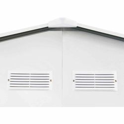 Caseta Metálica Gardiun Bristol 7,74 m² Exterior 241x321x205 cm en Acero Galvanizado, Color Marrón – Ideal para Jardín y Uso Exterior