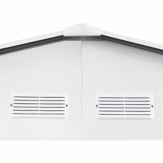 Caseta Metálica Gardiun Bristol 7,74 m² Exterior 241x321x205 cm en Acero Galvanizado, Color Marrón – Ideal para Jardín y Uso Exterior