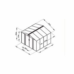 Caseta Metálica Gardiun Bristol 7,74 m² Exterior 241x321x205 cm en Acero Galvanizado, Color Marrón – Ideal para Jardín y Uso Exterior