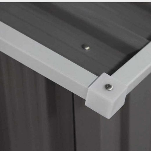 Caseta Metálica Gardiun Bristol 7,74 m² Exterior 321x241x205 cm - Acero Galvanizado, Color Gris Antracita, Ideal para Jardín y Almacenamiento