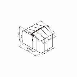 Caseta Metálica Gardiun Cambridge 4,72 m² Exterior 261x181x198 cm - Acero Galvanizado, Color Marrón, Resistente y Duradera para Jardín