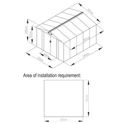 Metallgarage Gardiun Coventry 9,66 m², verzinkter Stahl, Schiebetür, Satteldach