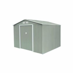 Caseta Metálica Gardiun Devon 7,06 m² - 277x255x202 cm, Acero Galvanizado 0.25 mm, Color Verde, Ideal para Jardín y Almacenamiento Exterior
