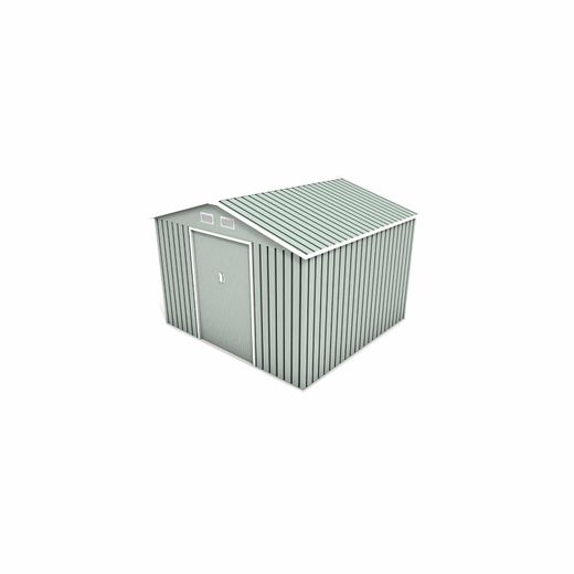 Caseta Metálica Gardiun Devon 7,06 m² - 277x255x202 cm, Acero Galvanizado 0.25 mm, Color Verde, Ideal para Jardín y Almacenamiento Exterior