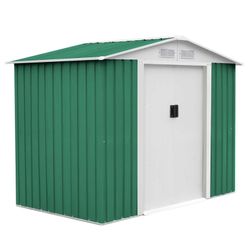 Caseta Metálica Gardiun Glasgow 6,3 m² Exterior 241x261x198 cm - Acero Galvanizado Verde, Resistente y Duradera para Jardín y Exterior