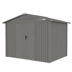Caseta Metálica Gardiun Grunewald 7 m² Exterior 304x232x228 cm en Acero con Ventana Lateral y Puerta Doble 106x178 cm – Ideal para Jardín y Uso Exterior