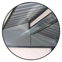 Caseta Metálica Gardiun Marlow con Porche 6,85 m² - 355x193x237 cm - Acero Galvanizado Gris Antracita - Exterior Resistente y Duradero