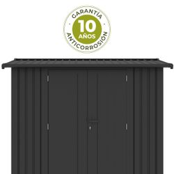 Caseta Metálica Gardiun Spree 4,1 m² Exterior 232x176x212 cm - Estructura de Acero con Ventana Lateral y Puerta Doble 106x178 cm, Ideal para Jardín y Uso Exterior