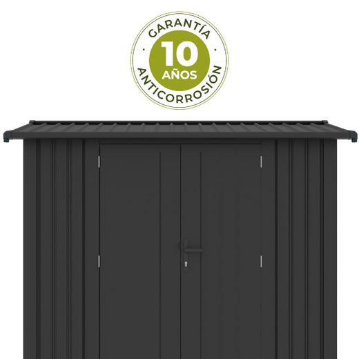 Caseta Metálica Gardiun Spree 4,1 m² Exterior 232x176x212 cm - Estructura de Acero con Ventana Lateral y Puerta Doble 106x178 cm, Ideal para Jardín y Uso Exterior