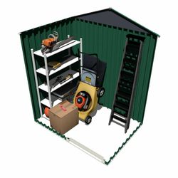 Caseta Metálica Milton Gardiun 2 m² con Puerta Deslizante, Acero Galvanizado, Color Verde – Ideal para Jardín y Almacenamiento Exterior