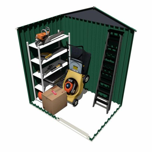 Caseta Metálica Milton Gardiun 2 m² con Puerta Deslizante, Acero Galvanizado, Color Verde – Ideal para Jardín y Almacenamiento Exterior