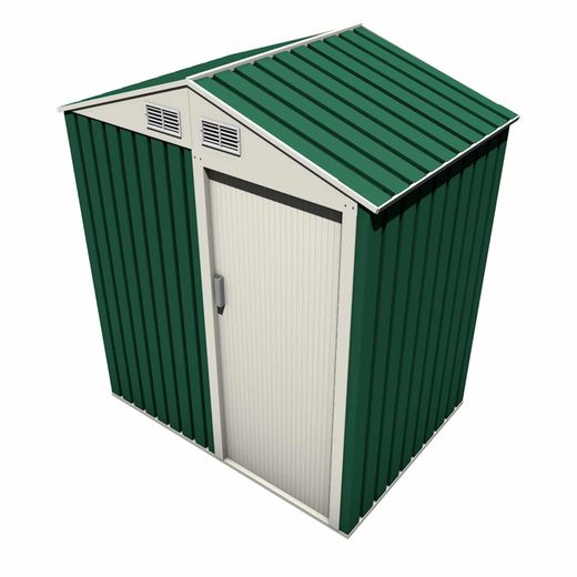 Caseta Metálica Milton Gardiun 2 m² con Puerta Deslizante, Acero Galvanizado, Color Verde – Ideal para Jardín y Almacenamiento Exterior