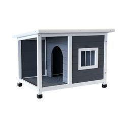 Caseta para Perro Pequeño Gardiun Dona 85x58x60 cm con Acceso Frontal y Techo de Tela Asfáltica | Puerta 23x35 cm - Protección y Comodidad para Mascotas