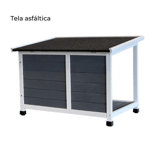 Caseta para Perro Pequeño Gardiun Dona 85x58x60 cm con Acceso Frontal y Techo de Tela Asfáltica | Puerta 23x35 cm - Protección y Comodidad para Mascotas