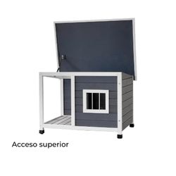 Caseta para Perro Pequeño Gardiun Dona 85x58x60 cm con Acceso Frontal y Techo de Tela Asfáltica | Puerta 23x35 cm - Protección y Comodidad para Mascotas